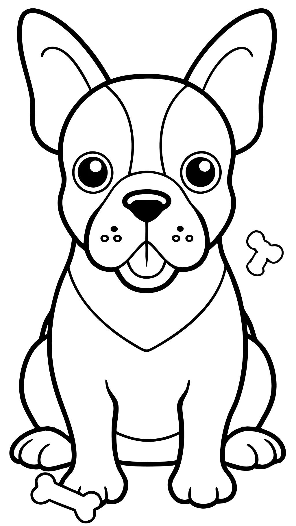 frenchie puppy coloring page